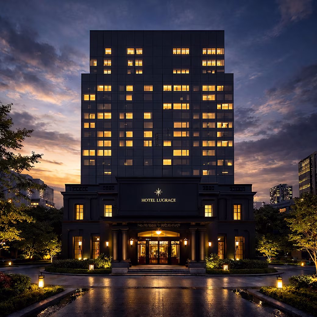 HOTEL LUGRACEの外観写真。